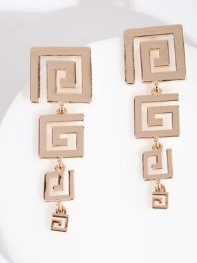 Lovisa Gold Graduating Geometric Square Drop Earrings – NWT
